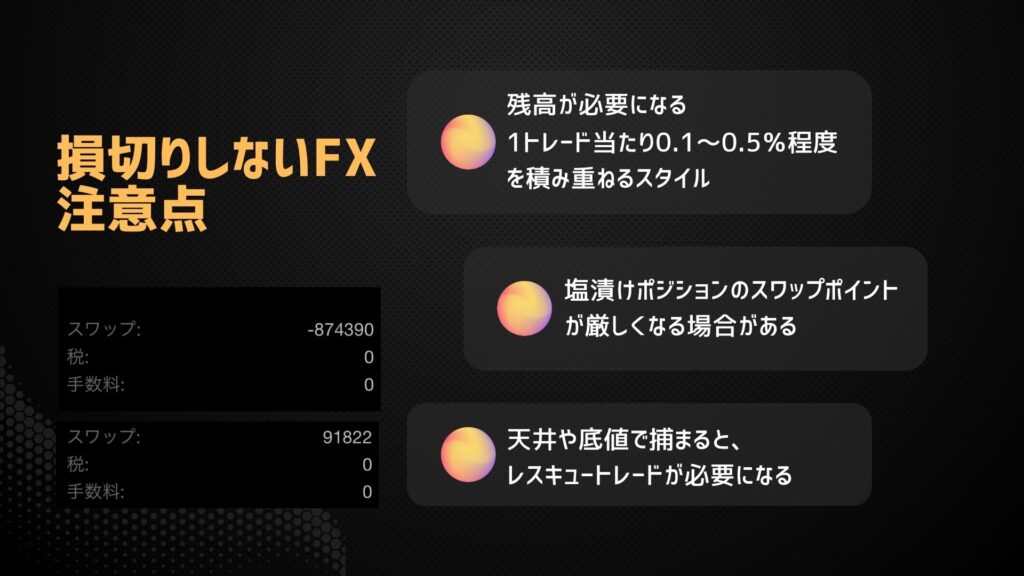 損切りしないFXの注意点の画像